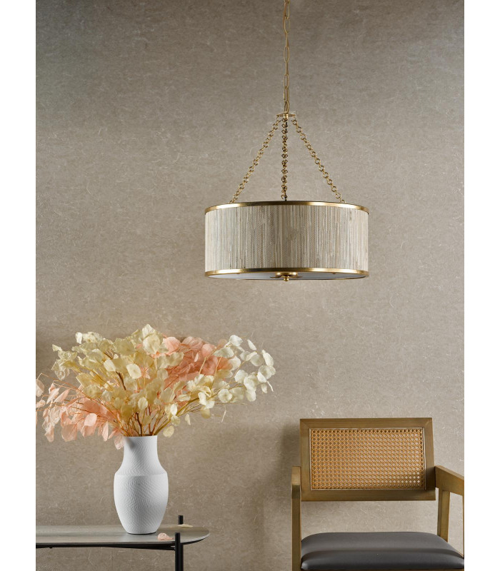 Fenella 5 Light Ceiling Pendant Gold Leaf-3