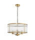 Evelyn 3 Light Ceiling Pendant Antique Bronze and Glass-5