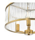 Evelyn 3 Light Ceiling Pendant Antique Bronze and Glass-6