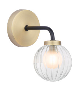 Gibbs Wall Light Antique Brass & Glass-1