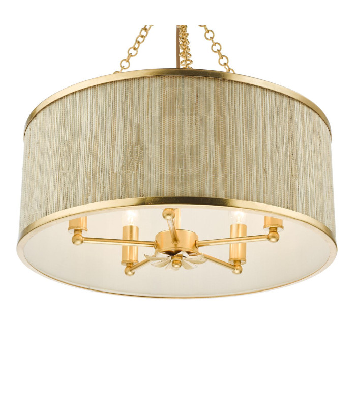 Fenella 5 Light Ceiling Pendant Gold Leaf-6