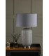 Helicon Table Lamp Grey Ribbed Glass and Antique Brass With Shade-3