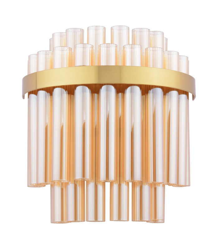 Imani Wall Light Natural Brass and Champagne Ribbed Glass-3