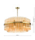 Imani 16 Light Ceiling Pendant Natural Brass and Champagne Ribbed Glass-4