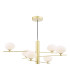 Jasper 6 Light Ceiling Pendant Satin Gold and Opal Glass-1