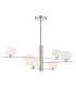 Jasper 6 Light Ceiling Pendant Satin Nickel and Opal Glass-1