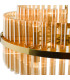 Imani 16 Light Ceiling Pendant Natural Brass and Champagne Ribbed Glass-7