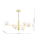 Jasper 6 Light Ceiling Pendant Satin Gold and Opal Glass-4