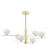 Jasper 6 Light Ceiling Pendant Satin Gold and Opal Glass-5