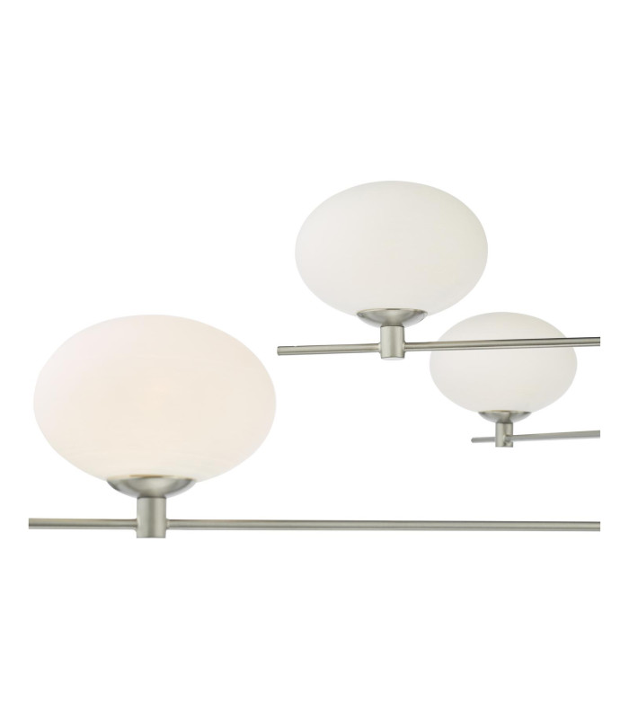 Jasper 6 Light Ceiling Pendant Satin Nickel and Opal Glass-7