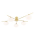 Jasper 5 Light Semi-Flush Satin Gold and Opal Glass-1