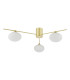 Jasper 3 Light Semi-Flush Satin Gold and Opal Glass-5