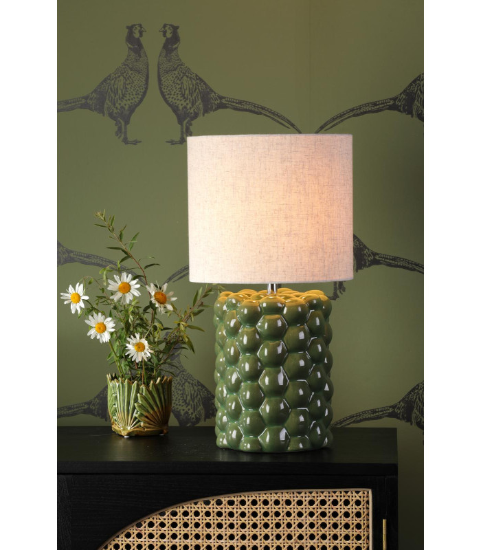 Jayden Table Lamp Green Reactive Glaze With Shade-2