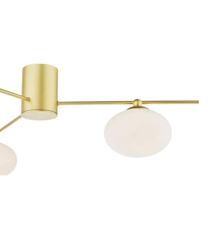 Jasper 3 Light Semi-Flush Satin Gold and Opal Glass-7