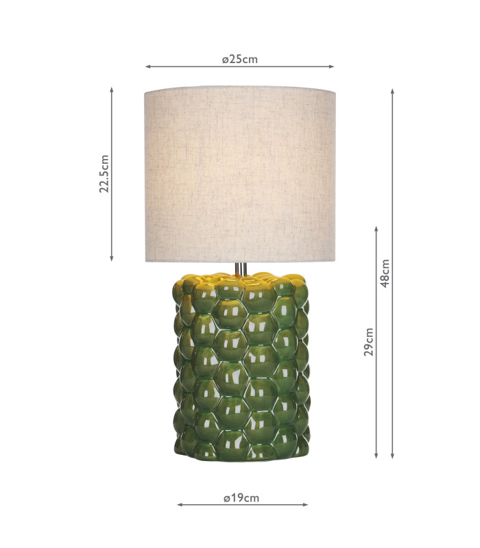 Jayden Table Lamp Green Reactive Glaze With Shade-4