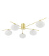 Jasper 5 Light Semi-Flush Satin Gold and Opal Glass-5