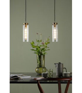 Jodelle Ceiling Pendant Polished Bronze and Glass-2