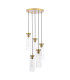 Jodelle 5 Light Cluster Ceiling Pendant Polished Bronze and Glass-1