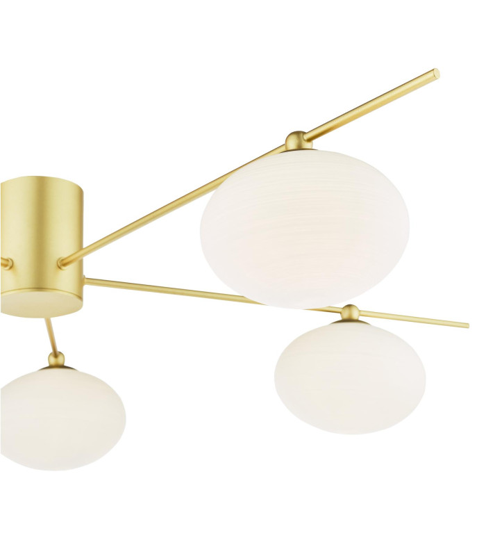 Jasper 5 Light Semi-Flush Satin Gold and Opal Glass-8