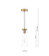 Jodelle Ceiling Pendant Polished Bronze and Glass-4