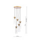 Jodelle 5 Light Cluster Ceiling Pendant Polished Bronze and Glass-3