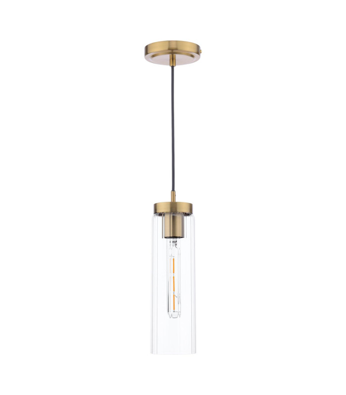 Jodelle Ceiling Pendant Polished Bronze and Glass-5