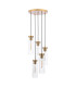 Jodelle 5 Light Cluster Ceiling Pendant Polished Bronze and Glass-4