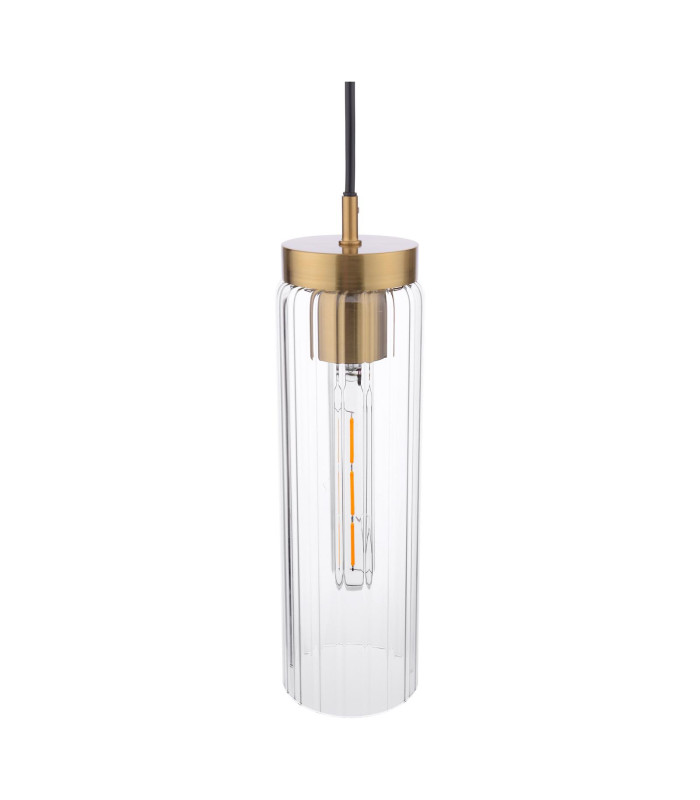 Jodelle Ceiling Pendant Polished Bronze and Glass-6