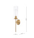 Jodelle Wall Light Polished Bronze and Glass-2