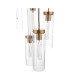 Jodelle 5 Light Cluster Ceiling Pendant Polished Bronze and Glass-5