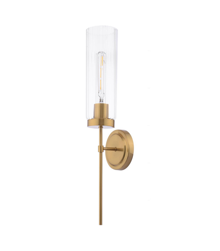 Jodelle Wall Light Polished Bronze and Glass-3