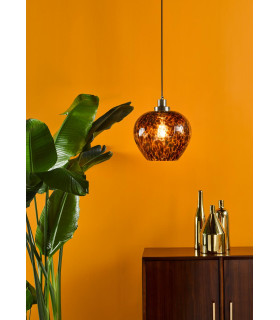 Leandra Ceiling Pendant Tortoiseshell Glass and Antique Brass-2