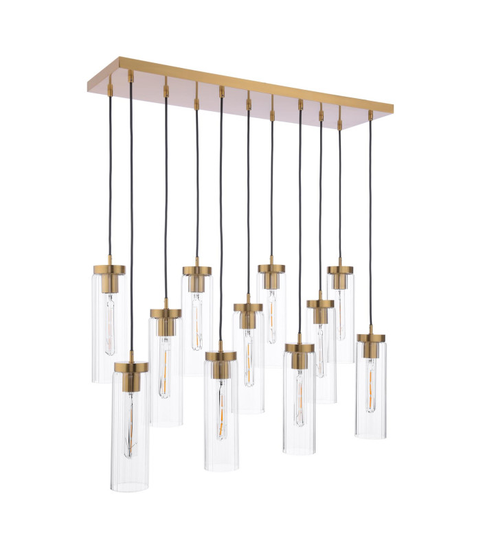 Jodelle Bar Ceiling Pendant Polished Bronze and Glass-3