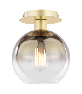 Lycia Semi-Flush Satin Gold and Gold Ombre Glass-1