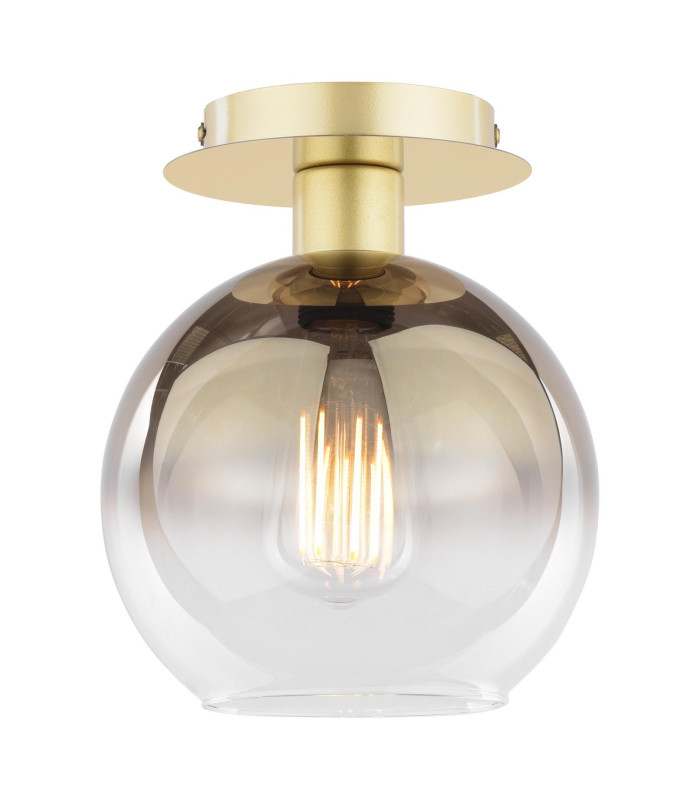 Lycia Semi-Flush Satin Gold and Gold Ombre Glass-1