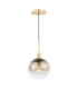 Lycia Ceiling Pendant Satin Gold and Gold Ombre Glass-1