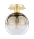 Lycia Semi-Flush Satin Gold and Gold Ombre Glass-3
