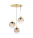 Lycia 3 Light Cluster Ceiling Pendant Satin Gold and Gold Ombre Glass-1