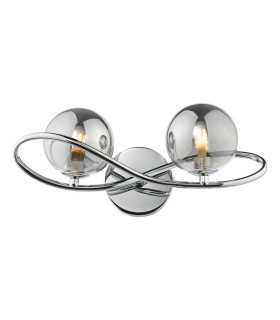 Lysandra Wall Light Polished Chrome and Smoked Glass-1