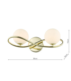 Lysandra Wall Light Polished Gold and Opal Glass-2