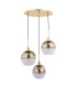 Lycia 3 Light Cluster Ceiling Pendant Satin Gold and Gold Ombre Glass-3