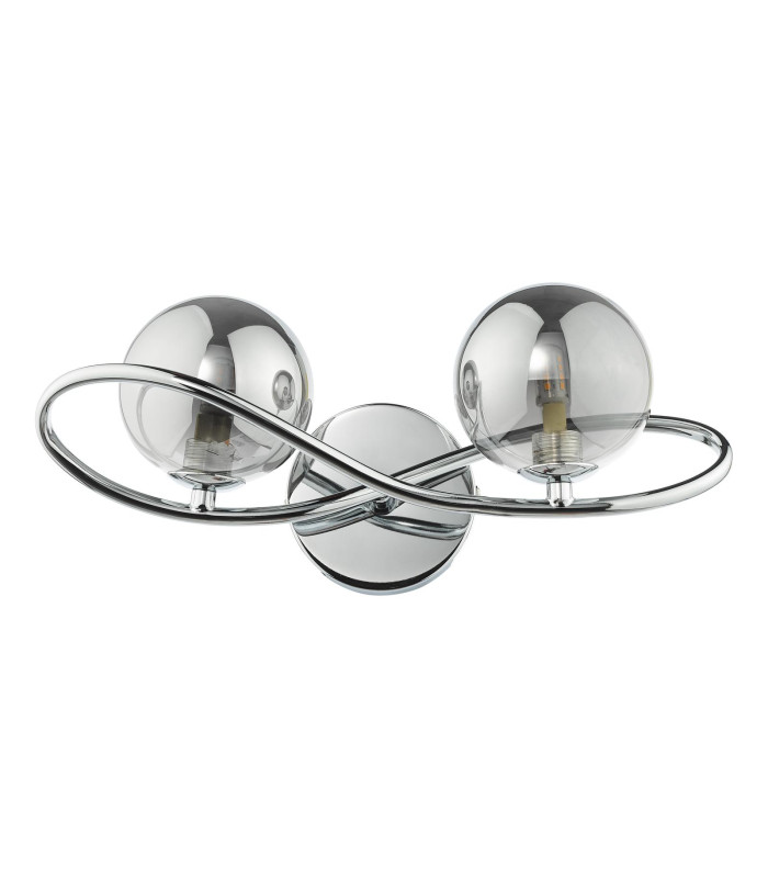 Lysandra Wall Light Polished Chrome and Smoked Glass-3
