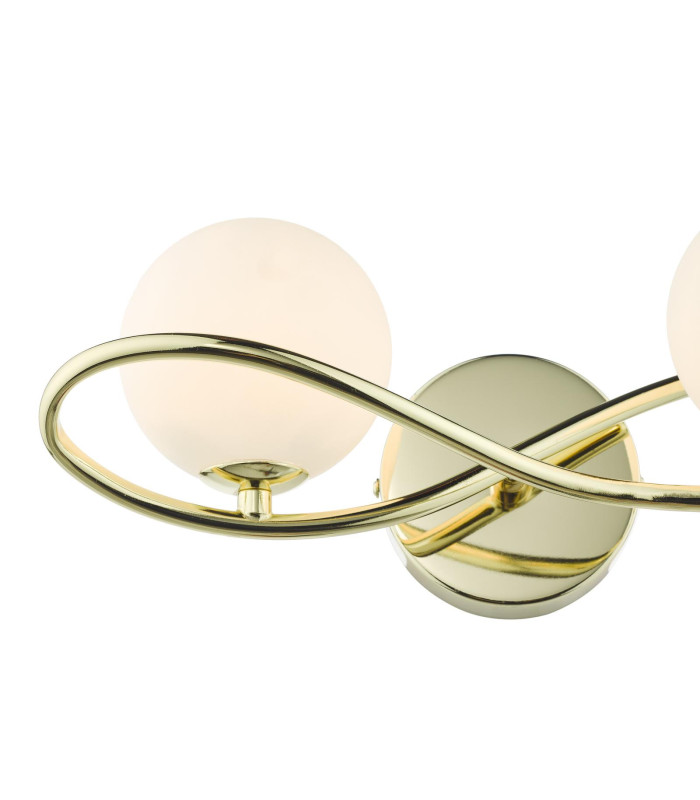 Lysandra Wall Light Polished Gold and Opal Glass-4