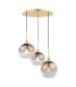 Lycia 3 Light Cluster Ceiling Pendant Satin Gold and Gold Ombre Glass-5