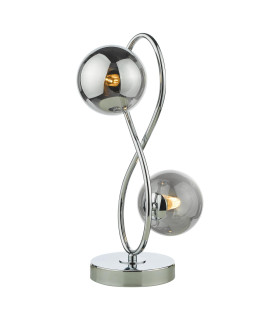 Lysandra Table Lamp Polished Chrome and Smoked Glass-1