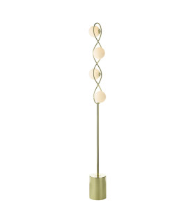 Lysandra 4 Light Floor Lamp Polished Gold and Opal Glass-1
