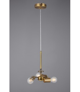 Antique Brass 3m 3 Light E27 Universal Ceiling Pendant, Suitable For A Vast Selection Of Shades - 2