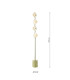 Lysandra 4 Light Floor Lamp Polished Gold and Opal Glass-4