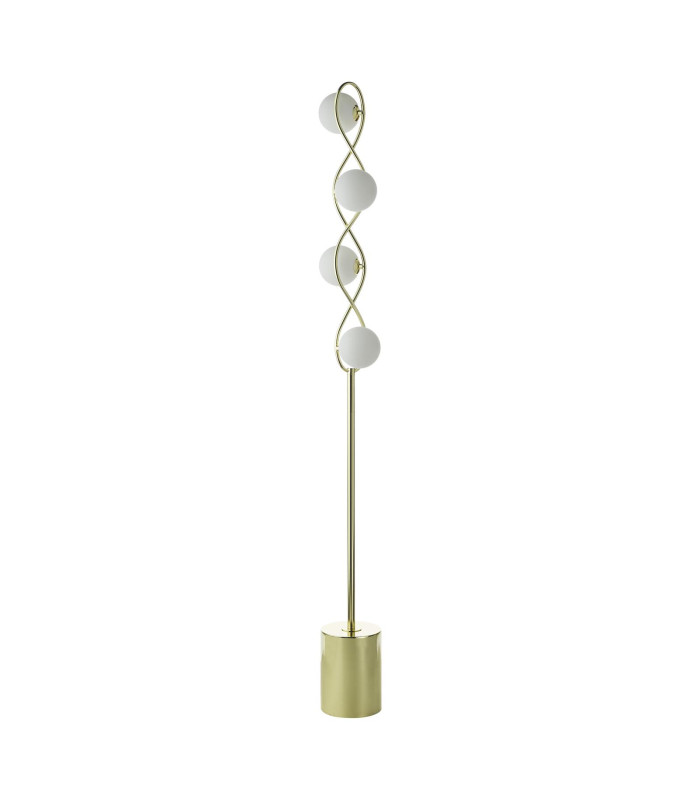 Lysandra 4 Light Floor Lamp Polished Gold and Opal Glass-5