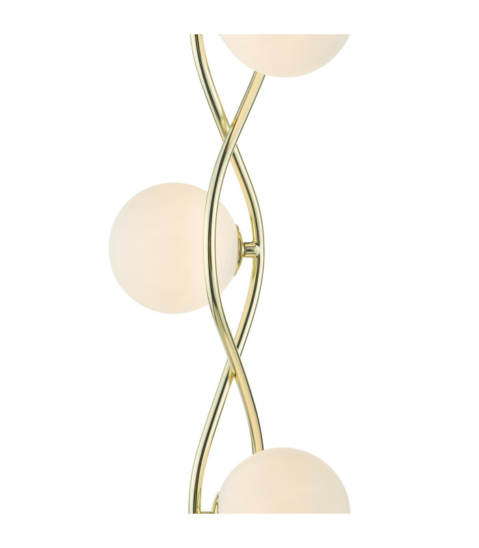 Lysandra 4 Light Floor Lamp Polished Gold and Opal Glass-6